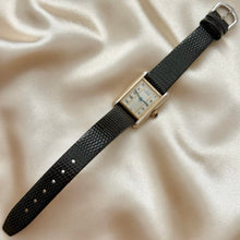 Load image into Gallery viewer, VINTAGE CARTIER BLACK LEATHER WATCH