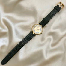 Load image into Gallery viewer, VINTAGE CARTIER BLACK LEATHER WATCH
