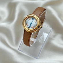 Load image into Gallery viewer, VINTAGE CARTIER TAN LEATHER WATCH