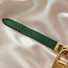 Load image into Gallery viewer, VINTAGE HERMES GREEN LEATHER WATCH