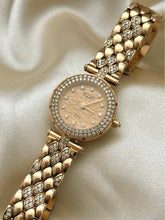 Load image into Gallery viewer, VAN CLEEF & ARPELS CLASSIQUE 18K YELLOW GOLD 2-ROW DIAMOND BEZEL WATCH