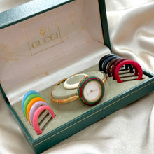 Load image into Gallery viewer, VINTAGE GUCCI INTERCHANGEABLE BEZEL WATCH (12 BEZELS)