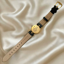 Load image into Gallery viewer, VINTAGE CARTIER BLACK LEATHER WATCH