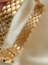 Load image into Gallery viewer, VAN CLEEF & ARPELS CLASSIQUE 18K YELLOW GOLD 2-ROW DIAMOND BEZEL WATCH