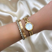 Load image into Gallery viewer, VINTAGE NINA RICCI MOTHER-OF-PEARL & DIAMOND WATCH