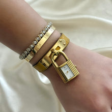 Load image into Gallery viewer, VINTAGE HERMES YELLOW LEATHER WATCH