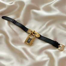 Load image into Gallery viewer, VINTAGE HERMES BLACK LEATHER WATCH