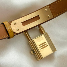 Load image into Gallery viewer, VINTAGE HERMES YELLOW LEATHER WATCH