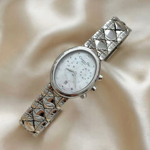 Load image into Gallery viewer, VINTAGE DIOR MOTHER-OF-PEARL CHRONOGRAPH SILVER WATCH