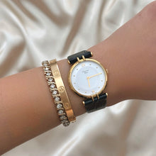 Load image into Gallery viewer, VINTAGE DIOR BLACK LEATHER WATCH