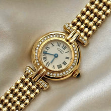 Load image into Gallery viewer, VINTAGE CARTIER REAL DIAMOND WATCH - WITH EXTRA STRAP