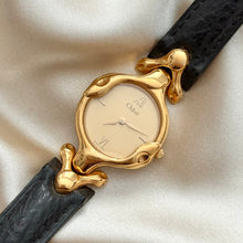Load image into Gallery viewer, VINTAGE CHLOÉ BLACK LEATHER WATCH