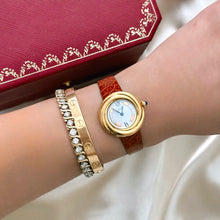 Load image into Gallery viewer, VINTAGE CARTIER BROWN LEATHER WATCH