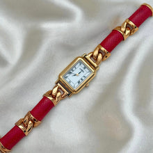 Load image into Gallery viewer, VINTAGE LOEWE RED LEATHER WATCH (LIMITED EDITION)