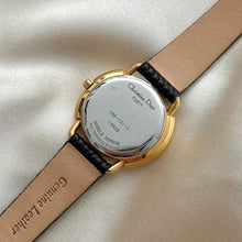 Load image into Gallery viewer, VINTAGE DIOR BLACK LEATHER WATCH