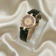Load image into Gallery viewer, VINTAGE CARTIER BLACK LEATHER WATCH
