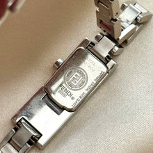 Load image into Gallery viewer, VINTAGE FENDI DIAMOND SILVER DAINTY WATCH