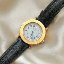 Load image into Gallery viewer, VINTAGE CARTIER BLACK LEATHER WATCH