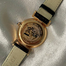 Load image into Gallery viewer, VINTAGE VERSACE BLACK LEATHER WATCH