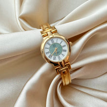 Load image into Gallery viewer, VINTAGE GIVENCHY SEA GREEN MOTHER-OF-PEARL WATCH