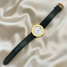 Load image into Gallery viewer, VINTAGE CARTIER BLACK LEATHER WATCH