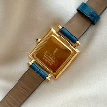 Load image into Gallery viewer, VINTAGE YSL BLUE LEATHER WATCH