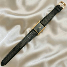 Load image into Gallery viewer, VINTAGE CARTIER BLACK LEATHER WATCH
