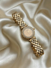 Load image into Gallery viewer, VAN CLEEF & ARPELS CLASSIQUE 18K YELLOW GOLD 2-ROW DIAMOND BEZEL WATCH