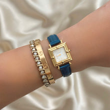 Load image into Gallery viewer, VINTAGE YSL BLUE LEATHER WATCH