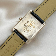 Load image into Gallery viewer, VINTAGE CARTIER BLACK LEATHER WATCH