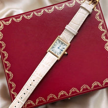 Load image into Gallery viewer, VINTAGE CARTIER BEIGE LEATHER WATCH