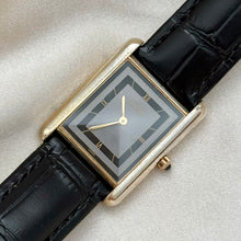 Load image into Gallery viewer, VINTAGE CARTIER BLACK LEATHER WATCH