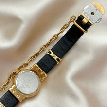 Load image into Gallery viewer, VINTAGE PHILIPPE CHARRIOL MOTHER-OF-PEARL & DIAMOND BLACK LEATHER WATCH