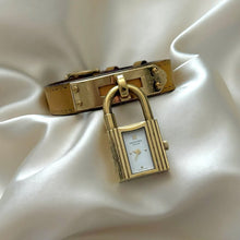Load image into Gallery viewer, VINTAGE HERMES YELLOW LEATHER WATCH