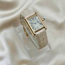 Load image into Gallery viewer, VINTAGE CARTIER BEIGE LEATHER WATCH