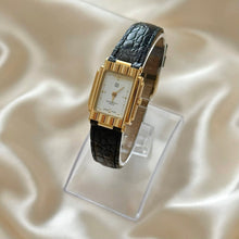 Load image into Gallery viewer, VINTAGE GIVENCHY BLACK LEATHER WATCH