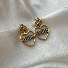 Load image into Gallery viewer, PRE-ORDER: DIOR HEART EARRINGS
