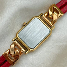 Load image into Gallery viewer, VINTAGE LOEWE RED LEATHER WATCH (LIMITED EDITION)