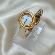 Load image into Gallery viewer, VINTAGE CARTIER BEIGE LEATHER WATCH