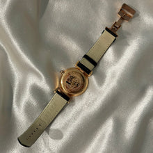 Load image into Gallery viewer, VINTAGE VERSACE BLACK LEATHER WATCH