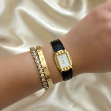Load image into Gallery viewer, VINTAGE GIVENCHY BLACK LEATHER WATCH
