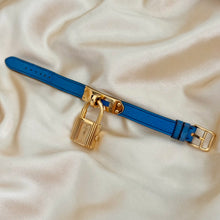 Load image into Gallery viewer, VINTAGE HERMÈS BLUE LEATHER WATCH