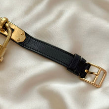 Load image into Gallery viewer, VINTAGE HERMES BLACK LEATHER WATCH