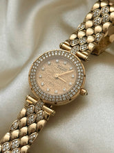 Load image into Gallery viewer, VAN CLEEF & ARPELS CLASSIQUE 18K YELLOW GOLD 2-ROW DIAMOND BEZEL WATCH