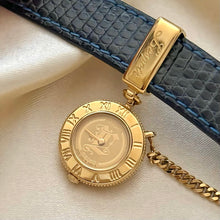 Load image into Gallery viewer, VINTAGE SEIKO BLUE LEATHER WATCH