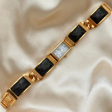 Load image into Gallery viewer, VINTAGE LOEWE BLACK LEATHER WATCH