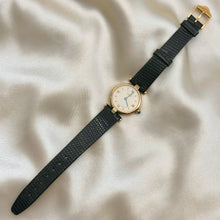 Load image into Gallery viewer, VINTAGE CARTIER BLACK LEATHER WATCH