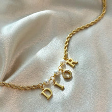 Load image into Gallery viewer, PRE-ORDER: DIOR SPELLOUT PEARL MIX NECKLACE