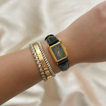 Load image into Gallery viewer, VINTAGE DIOR BLACK LEATHER WATCH