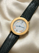 Load image into Gallery viewer, VINTAGE CARTIER BLACK LEATHER WATCH
